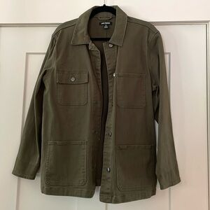 Women’s green military style jean jacket